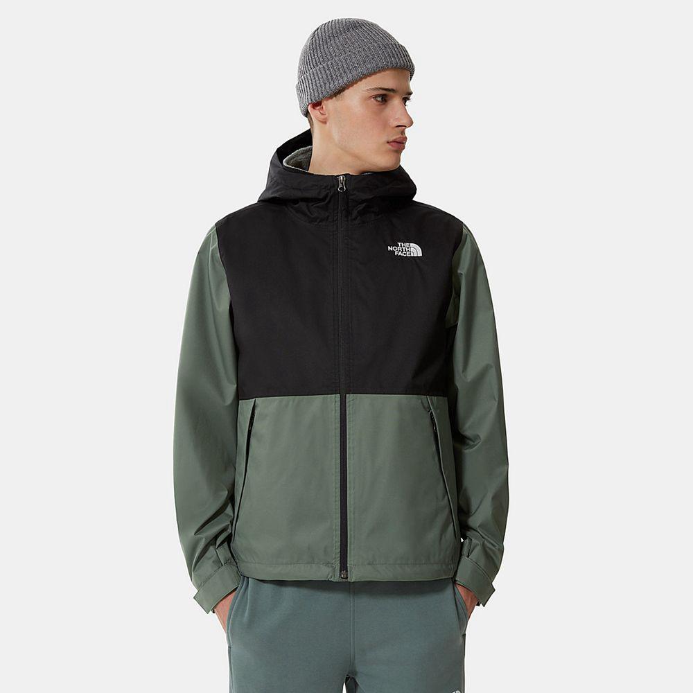 The North Face Millerton Ανδρικα Αδιάβροχο Μπουφάν - Μαυρα / Πρασινο (DUSY86297)